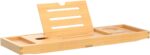 Bathtub Tray Caddy - Bamboo Foldable Bath Tub Table, Expandable Bath Tray - Image 4