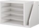 Wooden Mail Organizer, Desk Organizer with 3 Adjustable Shelves - Image 8