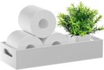 Toilet Tray for Bathroom, Bamboo Toilets Paper Storage with Handles, Toilet - Image 7