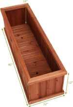 Raised Garden Bed, Outdoor Rectangle Flower Beds with Bottom Panels - Image 5