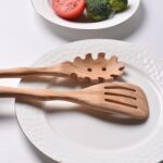 12 inch Olive Wooden Utensils for Cooking, Long Handle Wooden Spoons - Image 4