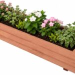 Raised Garden Bed, 36" x 7" x 6.5" Wooden Elevated Planter Box for Flower