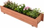 Raised Garden Bed, 36" x 7" x 6.5" Wooden Elevated Planter Box for Flower