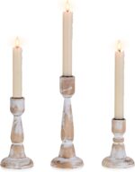 Rustic Candlestick Holder Decor: Farmhouse Wooden Candle Holders - Image 8