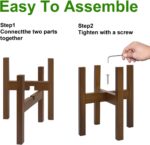 Adjustable Plant Stand Indoor, Bamboo Mid Century Modern Plants Stands - Image 5