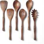12 inch Olive Wooden Utensils for Cooking, Long Handle Wooden Spoons - Image 6