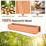 Raised Garden Bed, 36" x 7" x 6.5" Wooden Elevated Planter Box for Flower - Image 4