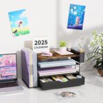 Wood Desk Organizers and Accessories with File Holder & Catalog Racks - Image 5