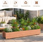 Raised Garden Bed, 36" x 7" x 6.5" Wooden Elevated Planter Box for Flower - Image 7