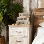 4 Pcs Farmhouse Table Decor Rustic Stacked Wooden Block Sign - Image 7