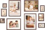 Picture Frame Set 10 Pack, Picture Frames Collage Wall Decor with Two 12x16