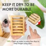 Soap Holder Soap Dish, Bamboo Soap Dish, 2 Pack Wood Bar Soap Holder - Image 4