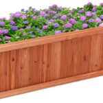 Raised Garden Bed, Outdoor Rectangle Flower Beds with Bottom Panels