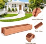 Raised Garden Bed, 36" x 7" x 6.5" Wooden Elevated Planter Box for Flower - Image 6