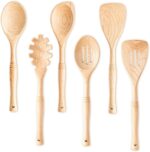 12 inch Olive Wooden Utensils for Cooking, Long Handle Wooden Spoons - Image 7