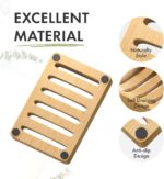 Soap Holder Soap Dish, Bamboo Soap Dish, 2 Pack Wood Bar Soap Holder - Image 3