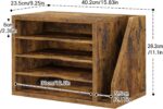 Wooden Mail Organizer, Desk Organizer with 3 Adjustable Shelves - Image 3