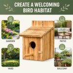 Wooden Birdhouse with Lift-Up Front Cleaning Door - Image 5