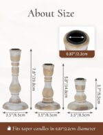 Rustic Candlestick Holder Decor: Farmhouse Wooden Candle Holders - Image 5