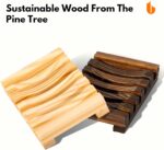 Natural Wooden Soap Dish Soap Saver Holder Soap Tray for Bathroom - Image 5