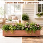 Raised Garden Bed, 36" x 7" x 6.5" Wooden Elevated Planter Box for Flower - Image 3