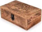 Handmade Mango Wood Tree of Life Engraving Beautifully Keepsake Box Jewellery - Image 4