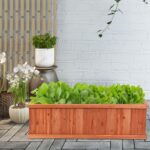 Raised Garden Bed, Outdoor Rectangle Flower Beds with Bottom Panels - Image 7