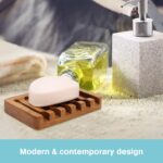 2 Pack Self Draining Soap Dishes, Teak Wood Soap Holder for Shower - Image 7