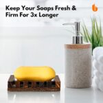 Natural Wooden Soap Dish Soap Saver Holder Soap Tray for Bathroom - Image 3