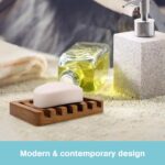 2 Pack Self Draining Soap Dishes, Teak Wood Soap Holder for Shower - Image 6