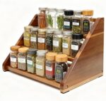 Acacia Wooden Spice Rack for Countertop - 3 Tiered Spice Rack Organizer