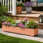 Raised Garden Bed, 36" x 7" x 6.5" Wooden Elevated Planter Box for Flower - Image 8