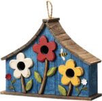 Bird Houses for Outside, 9.7" H Hanging Bird House for Outdoor, Patio Garden - Image 8