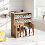 Spice Rack Organizer, 3 Tier Wood Kitchen Counter Spice Rack, Large Counter