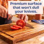 Non-Toxic Acacia Wood Cutting Board, Mineral Oil & Plastic Free, 16x11 - Image 7