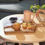 Acacia Wood Cutting Board and Chopping Board with Handle for Meat, Cheese - Image 8