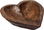 Decorative Bowl Home Decor Approx 10 Inch, Hand Crafted Spanish Oak - Image 8
