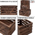 Nested Wooden Storage Crates Set of 3 (L, M, S) - Image 3