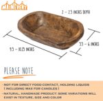 Decorative Bowl Home Decor Approx 10 Inch, Hand Crafted Spanish Oak - Image 2