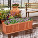 Raised Garden Bed, Outdoor Rectangle Flower Beds with Bottom Panels - Image 6