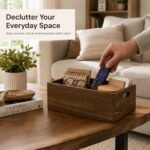 5 Pack Wooden Crates for Display Nesting Wood Crate for Storage with Handle - Image 6