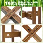 Adjustable Plant Stand Indoor, Bamboo Mid Century Modern Plants Stands - Image 4