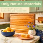 Non-Toxic Acacia Wood Cutting Board, Mineral Oil & Plastic Free, 16x11 - Image 3