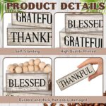 4 Pcs Farmhouse Table Decor Rustic Stacked Wooden Block Sign - Image 3