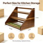 Acacia Wooden Spice Rack for Countertop - 3 Tiered Spice Rack Organizer - Image 2