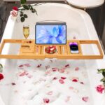 Bathtub Tray Caddy, Expandable Bamboo Bath Tray for Tub - Image 2