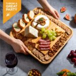 Charcuterie Board Cheese Board Set with Accessories - Bamboo Wooden Serving - Image 5